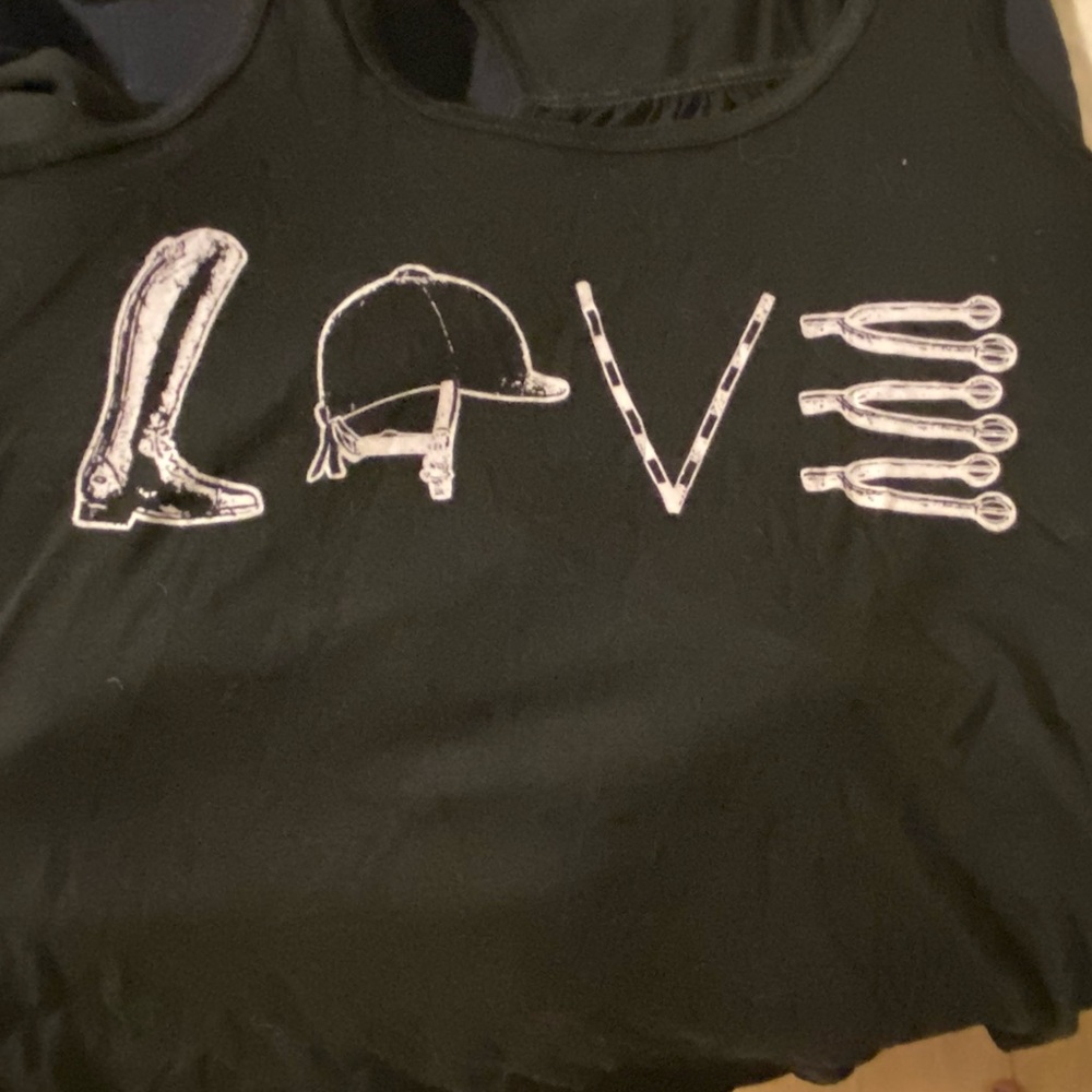 LOVE Equestrian Tank Top - Horse, English, Dressage, Hunter, Jumper, Riding - Picture 3 of 3